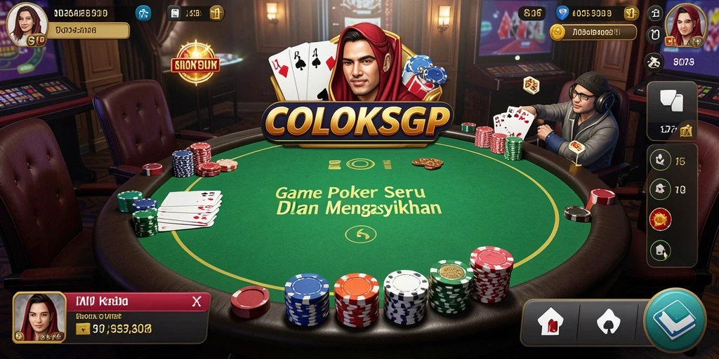 Tampilan gameplay menarik dalam COLOKSGP saat bermain Poker.
