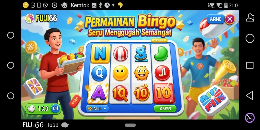Tampilan seru gameplay Bingo di FUJI66.