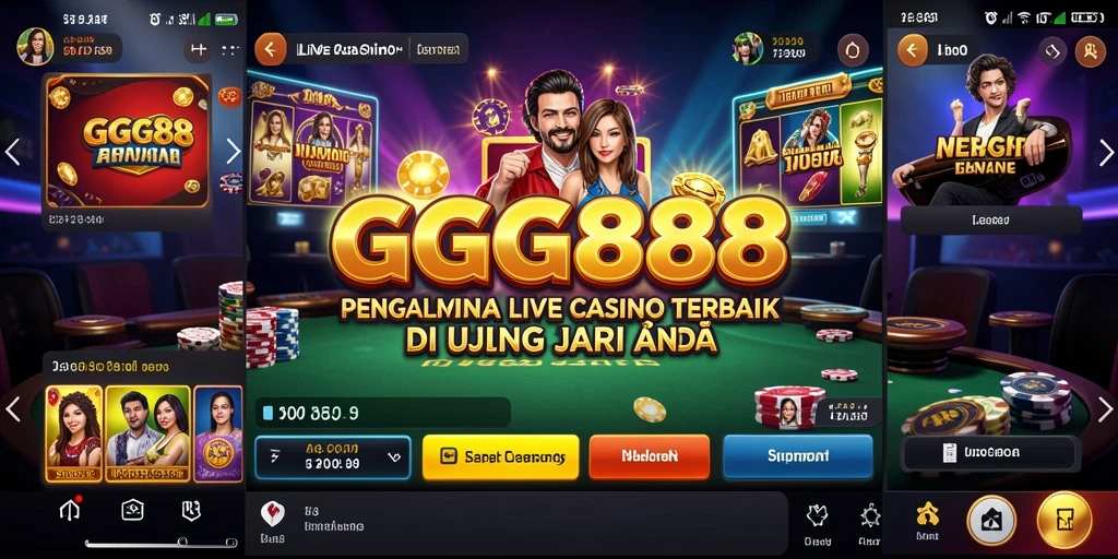 Screenshot GGG888 menunjukkan gameplay Live Casino yang mengasyikkan.