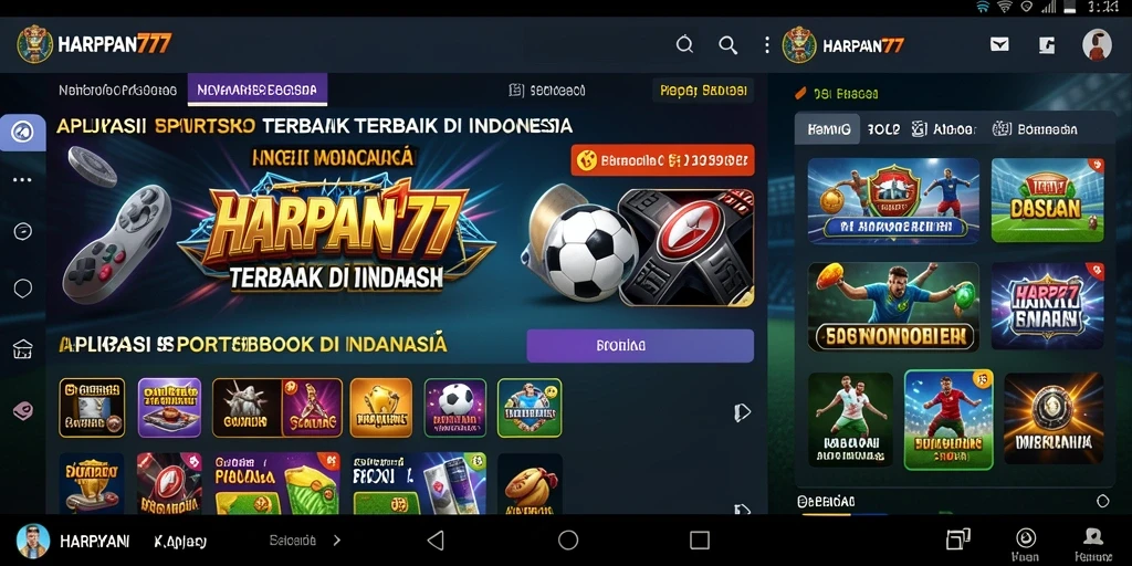 Tampilan gameplay taruhan olahraga di HARAPAN777.