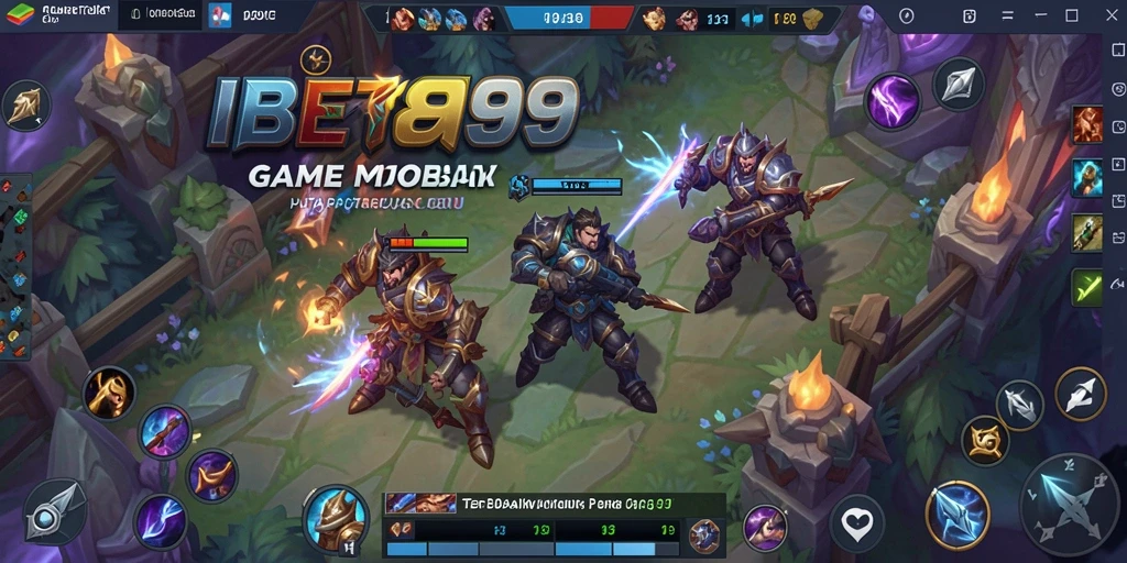 Gameplay seru IBET899 dengan strategi tim dalam pertempuran MOBA.