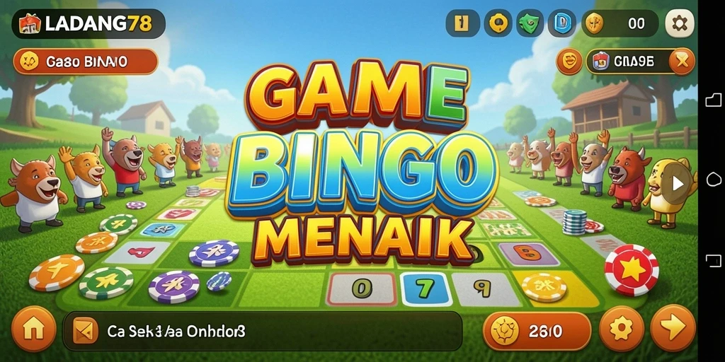 Tampilan menarik dari gameplay Bingo di LADANG78.