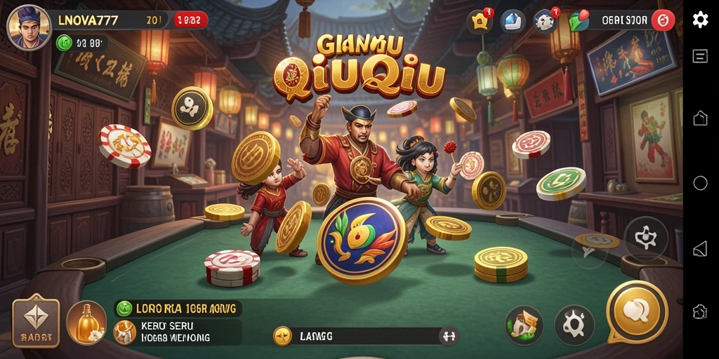Tampilan seru gameplay LNOVA777 dalam kategori QiuQiu.