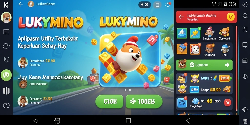 Tampilan utama LUKYMINO dengan fitur pengingat dan manajemen waktu.