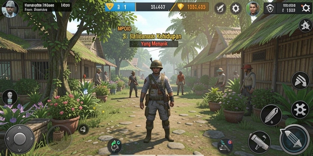 Tampilan gameplay MPOID menampilkan karakter beraktivitas dalam dunia simulasi.