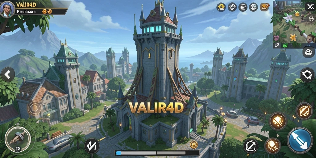 Tampilan gameplay VALIR4D yang seru dan menegangkan dalam pertarungan Tower Defense.