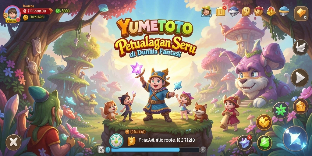 Screenshot menunjukkan karakter beraksi di dunia petualangan yang menakjubkan.